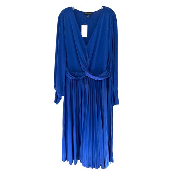 Eloquii Knot Front Pleated Skirt Dress Size 22 Style 124 7592 049 - Picture 4 of 14